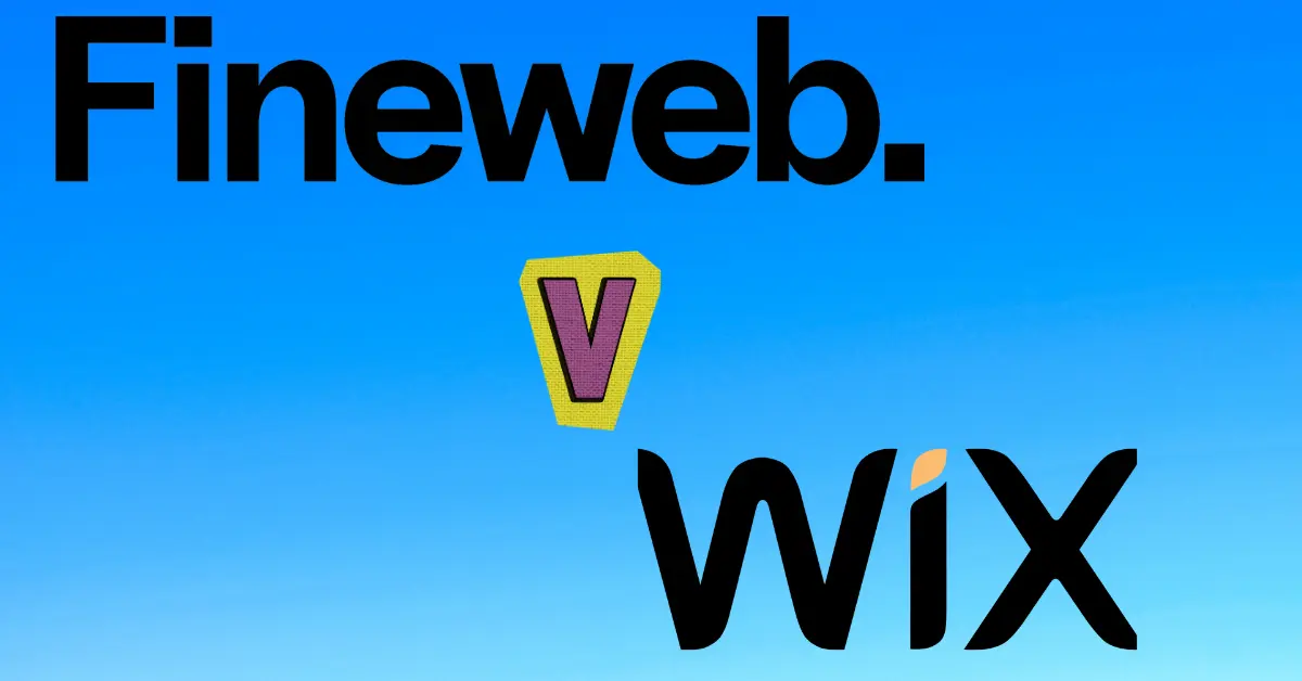 Blog on the comparison of Fine Webs pay monthly web service and Wix's monthly web service
