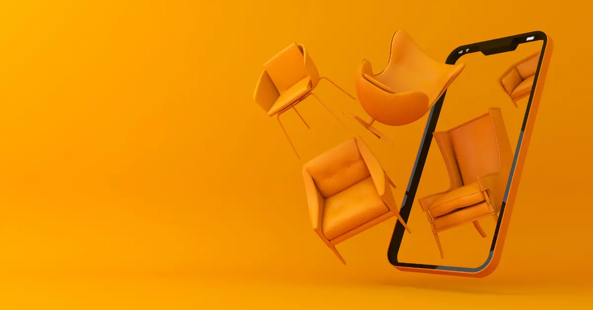 Mobilephone depiction of shopping - Fine Web